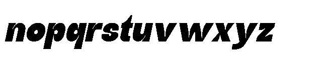 Jubble Black Italic Font LOWERCASE