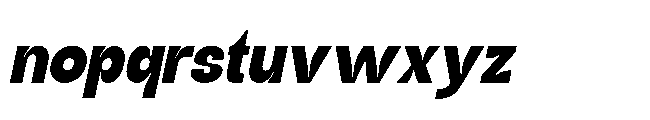 Jubble Bold Italic Font LOWERCASE