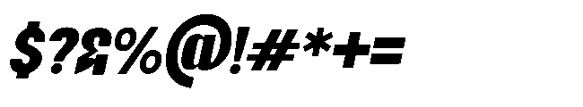 Jubble Extra Bold Italic Font OTHER CHARS