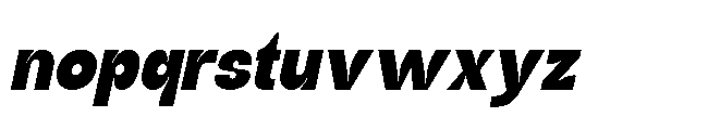 Jubble Extra Bold Italic Font LOWERCASE