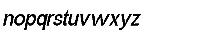 Jubble Extra Light Italic Font LOWERCASE