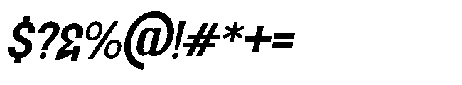 Jubble Italic Font OTHER CHARS