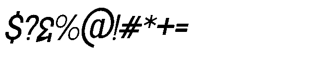 Jubble Thin Italic Font OTHER CHARS