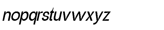 Jubble Thin Italic Font LOWERCASE