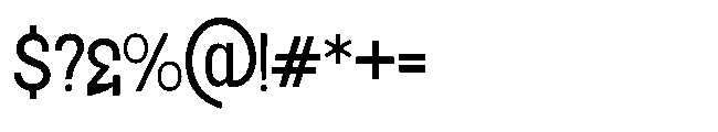 Jubble Thin Font OTHER CHARS