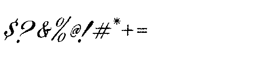 Juliette Classic Font OTHER CHARS