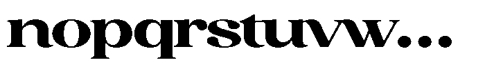 Juligraf Plain Black Expanded Font LOWERCASE