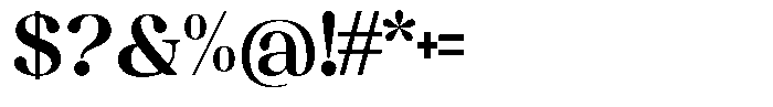 Juligraf Plain Bold Font OTHER CHARS