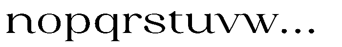 Juligraf Plain Expanded Font LOWERCASE