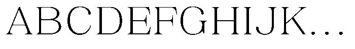 Juligraf Plain Extra Light Exp Font UPPERCASE
