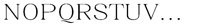 Juligraf Plain Extra Light Exp Font UPPERCASE