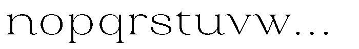 Juligraf Plain Extra Light Exp Font LOWERCASE