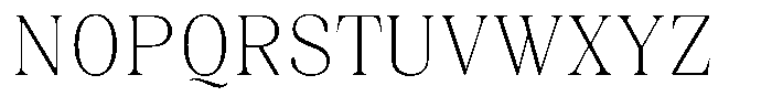 Juligraf Plain Extra Light Semi Condensed Font UPPERCASE