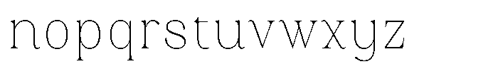 Juligraf Plain Thin Condensed Font LOWERCASE