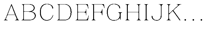 Juligraf Plain Thin Expanded Font UPPERCASE