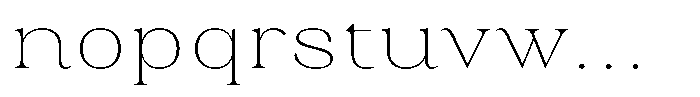 Juligraf Plain Thin Expanded Font LOWERCASE