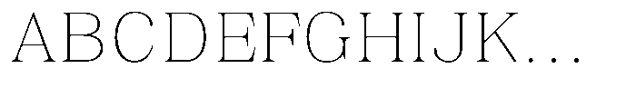 Juligraf Plain Thin Sem Exp Font UPPERCASE