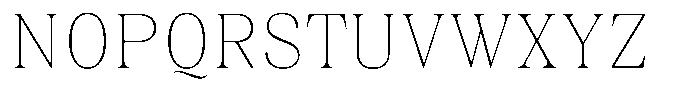 Juligraf Plain Thin Semi Condensed Font UPPERCASE