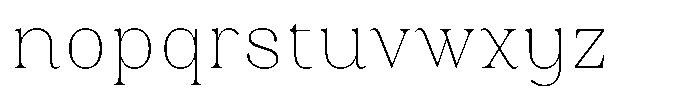 Juligraf Plain Thin Semi Condensed Font LOWERCASE