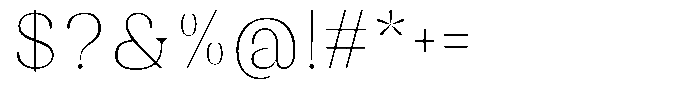 Juligraf Plain Thin Font OTHER CHARS