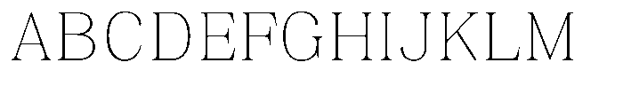 Juligraf Plain Thin Font UPPERCASE