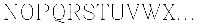 Juligraf Plain Thin Font UPPERCASE