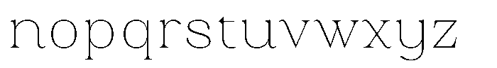 Juligraf Plain Thin Font LOWERCASE