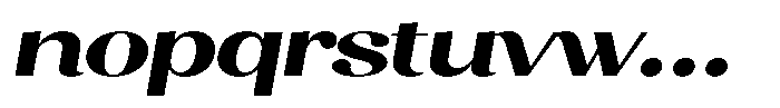 Juligraf Sans Black Exp Italic Font LOWERCASE