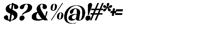 Juligraf Sans Black Italic Font OTHER CHARS