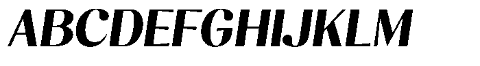 Juligraf Sans Black Semi Condensed Italic Font UPPERCASE