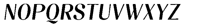 Juligraf Sans Bold Condensed Italic Font UPPERCASE