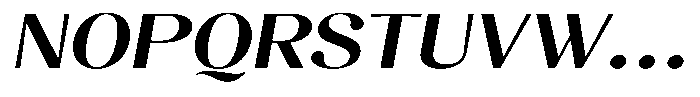 Juligraf Sans Bold Exp Italic Font UPPERCASE