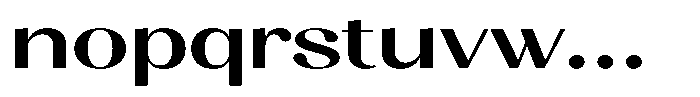 Juligraf Sans Bold Expanded Font LOWERCASE