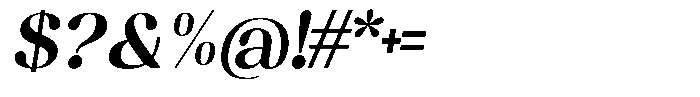 Juligraf Sans Bold Italic Font OTHER CHARS