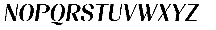 Juligraf Sans Bold Semi Condensed Italic Font UPPERCASE