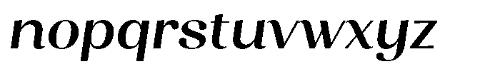 Juligraf Sans Bold Semi Condensed Italic Font LOWERCASE
