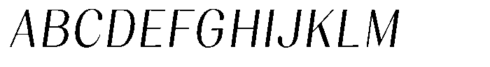 Juligraf Sans Condensed Italic Font UPPERCASE