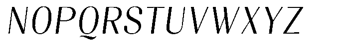 Juligraf Sans Condensed Italic Font UPPERCASE