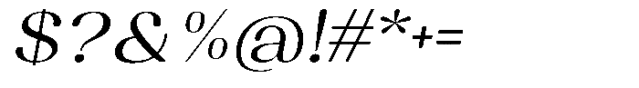 Juligraf Sans Expanded Italic Font OTHER CHARS