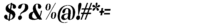 Juligraf Sans Extra Bold Condensed Italic Font OTHER CHARS