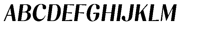 Juligraf Sans Extra Bold Condensed Italic Font UPPERCASE