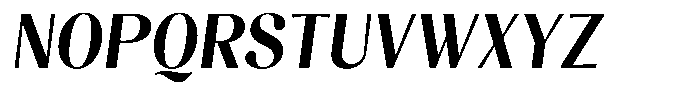 Juligraf Sans Extra Bold Condensed Italic Font UPPERCASE