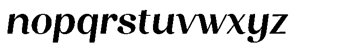 Juligraf Sans Extra Bold Condensed Italic Font LOWERCASE