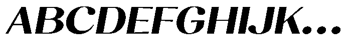 Juligraf Sans Extra Bold Exp Italic Font UPPERCASE