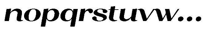 Juligraf Sans Extra Bold Exp Italic Font LOWERCASE