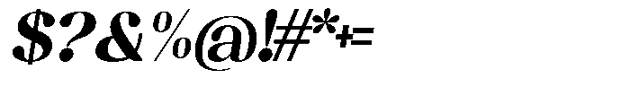 Juligraf Sans Extra Bold Italic Font OTHER CHARS