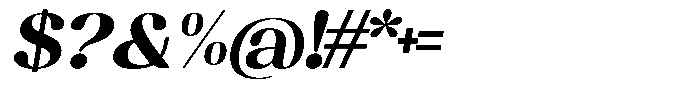 Juligraf Sans Extra Bold Sem Exp Italic Font OTHER CHARS