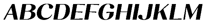 Juligraf Sans Extra Bold Sem Exp Italic Font UPPERCASE