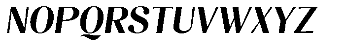Juligraf Sans Extra Bold Semi Condensed Italic Font UPPERCASE