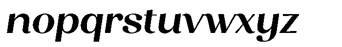 Juligraf Sans Extra Bold Semi Condensed Italic Font LOWERCASE